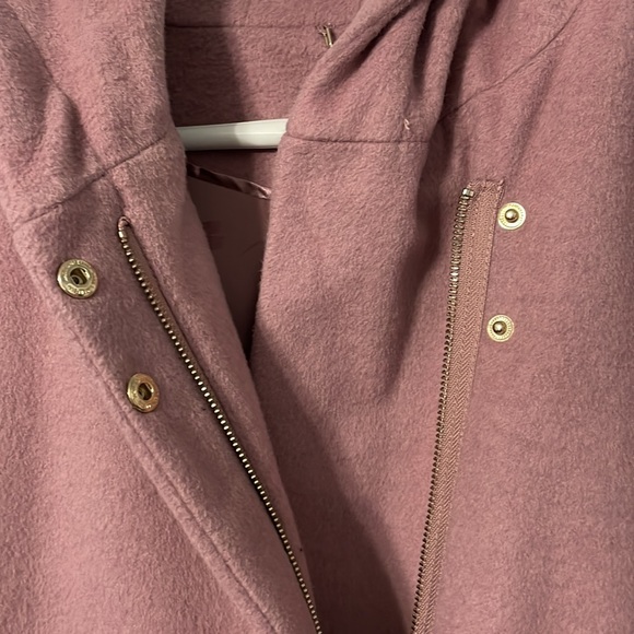 Karl Lagerfeld Blush Hooded Peacoat - Picture 2 of 5